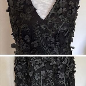 WHBM Beautiful flower appliqué dress
